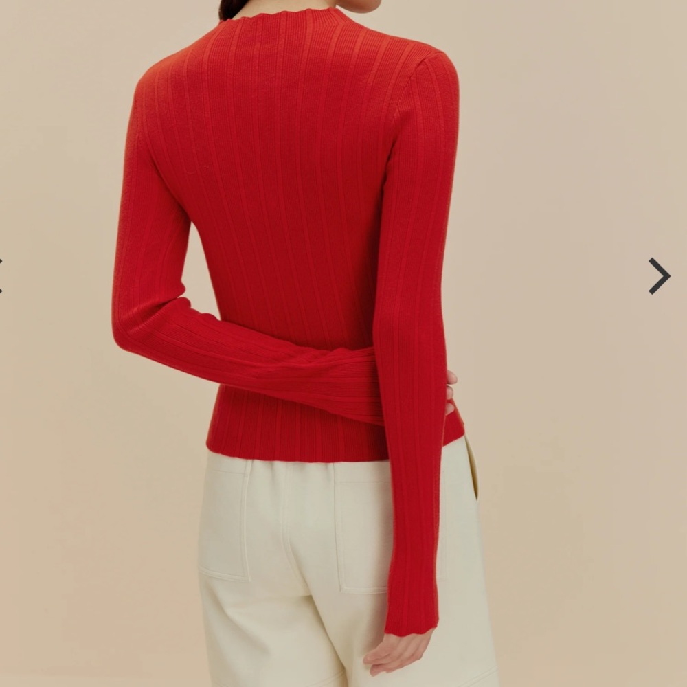 Neiwai Knitted Ribbed Sweater - Picture 5 of 6
